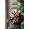 Chic Antique, Julekugle med blade, antique rd