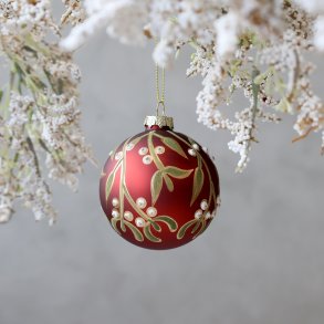 Chic Antique, Julekugle med mistelten, 8 cm.,