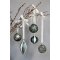 Chic Antique, Julekugle med glimmer, 8 cm., mos