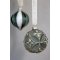 Chic Antique, Julekugle med glimmer, 8 cm., mos