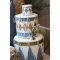 Chic Antique, Vintage tromme med lder hndlavet, H7/7 cm., Sky blue