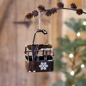 Chic Antique, Vintage skilift til oph�ng, antique mocca
