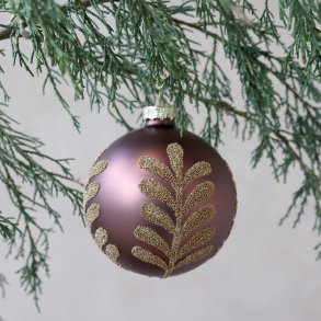 Chic Antique, Julekugle med m�nster, mocca
