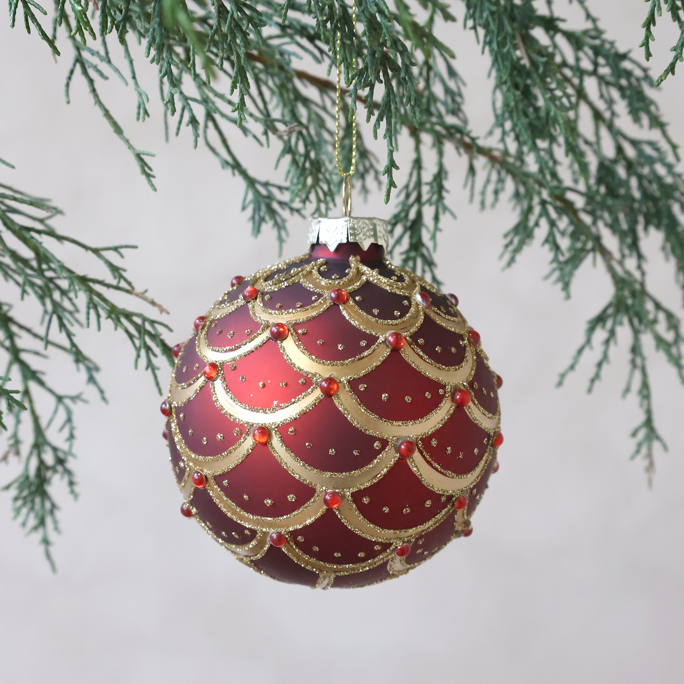 Chic Antique, Julekugle, �8 cm., Antique cherry