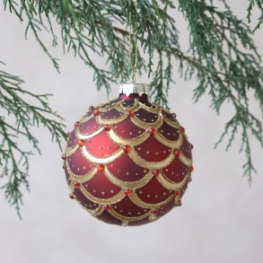Chic Antique, Julekugle, �8 cm., Antique cherry