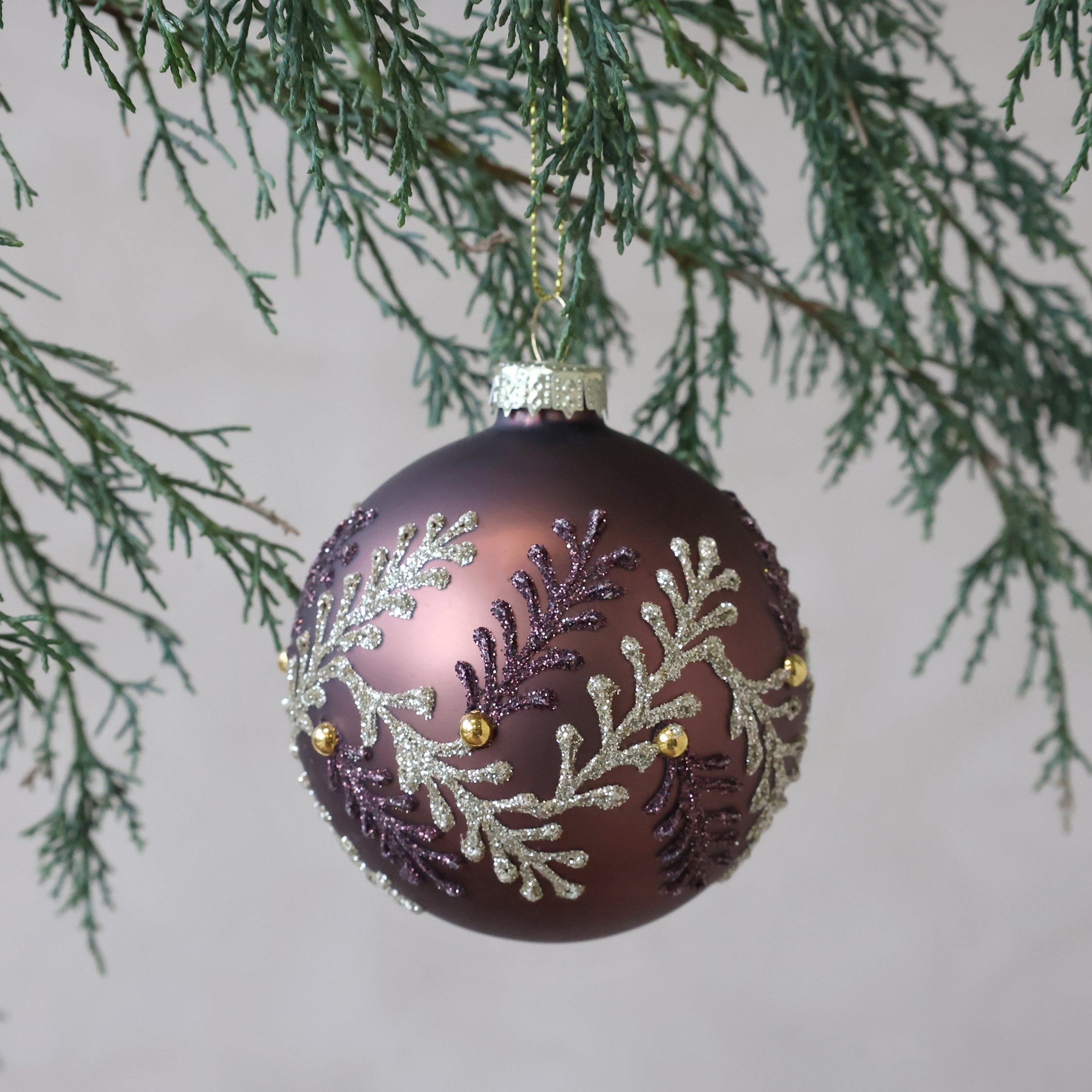 Chic Antique, Julekugle, �8 cm., mocca