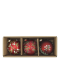 Chic Antique, Julekugler i �ske med 3 stk., cherry