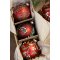 Chic Antique, Julekugler i �ske med 3 stk., cherry