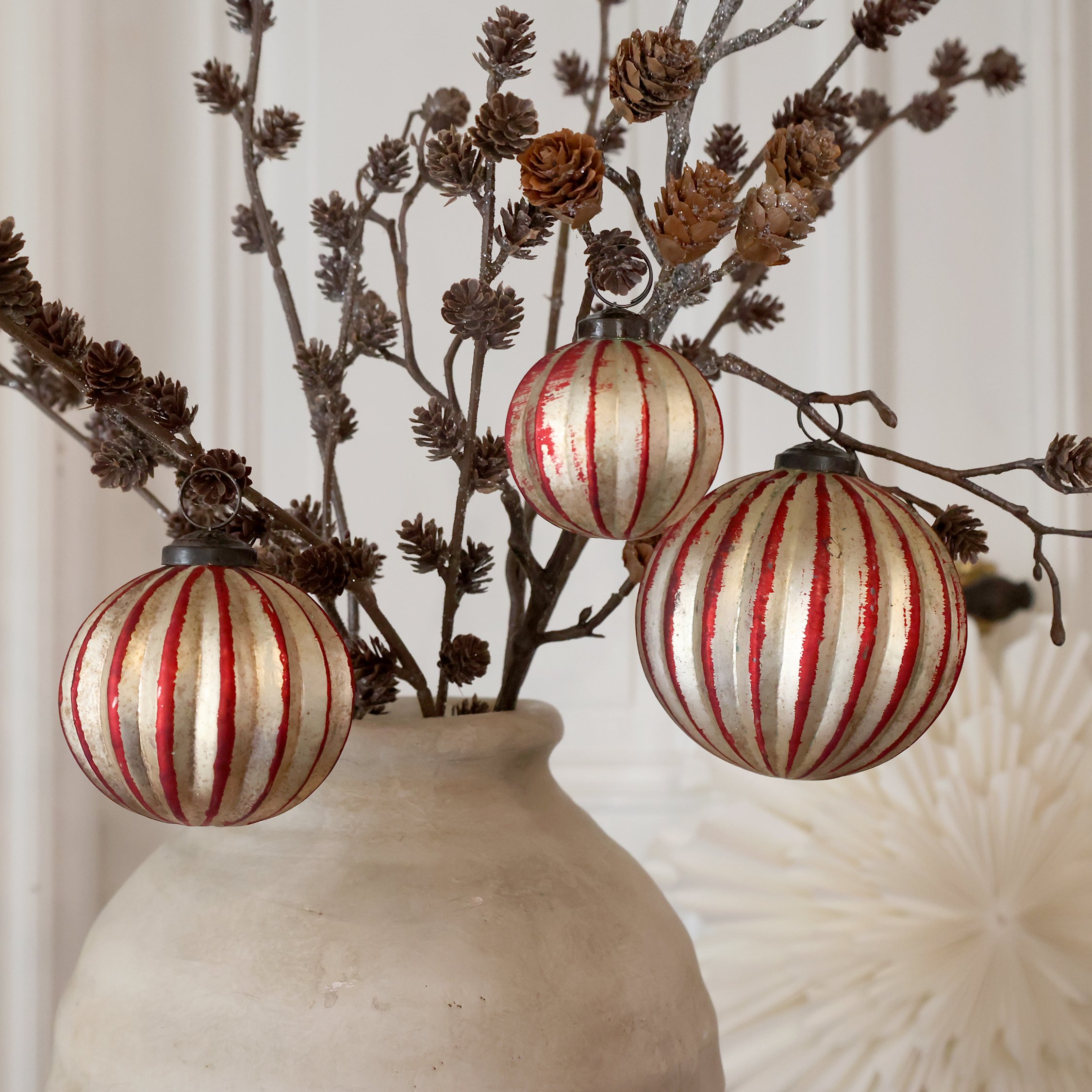 Chic Antique, Julekugler i �ske med s�t af 3 stk.