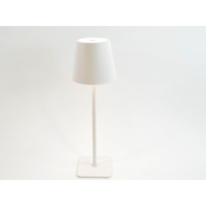 DEKO FLORALE, Bordlampe med LED og USB stik, hvid