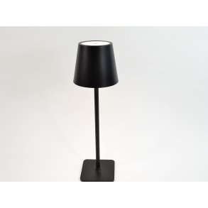 DEKO FLORALE, Bordlampe med LED og USB stik, sort