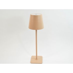 DEKO FLORALE, Bordlampe med LED og USB stik, kaffe