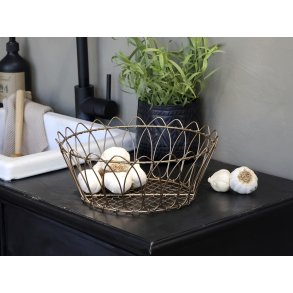 Chic Antique, Fil de fer kurv (27cm), antique messing