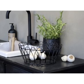 Chic Antique, Fil de fer kurv (27cm), sort