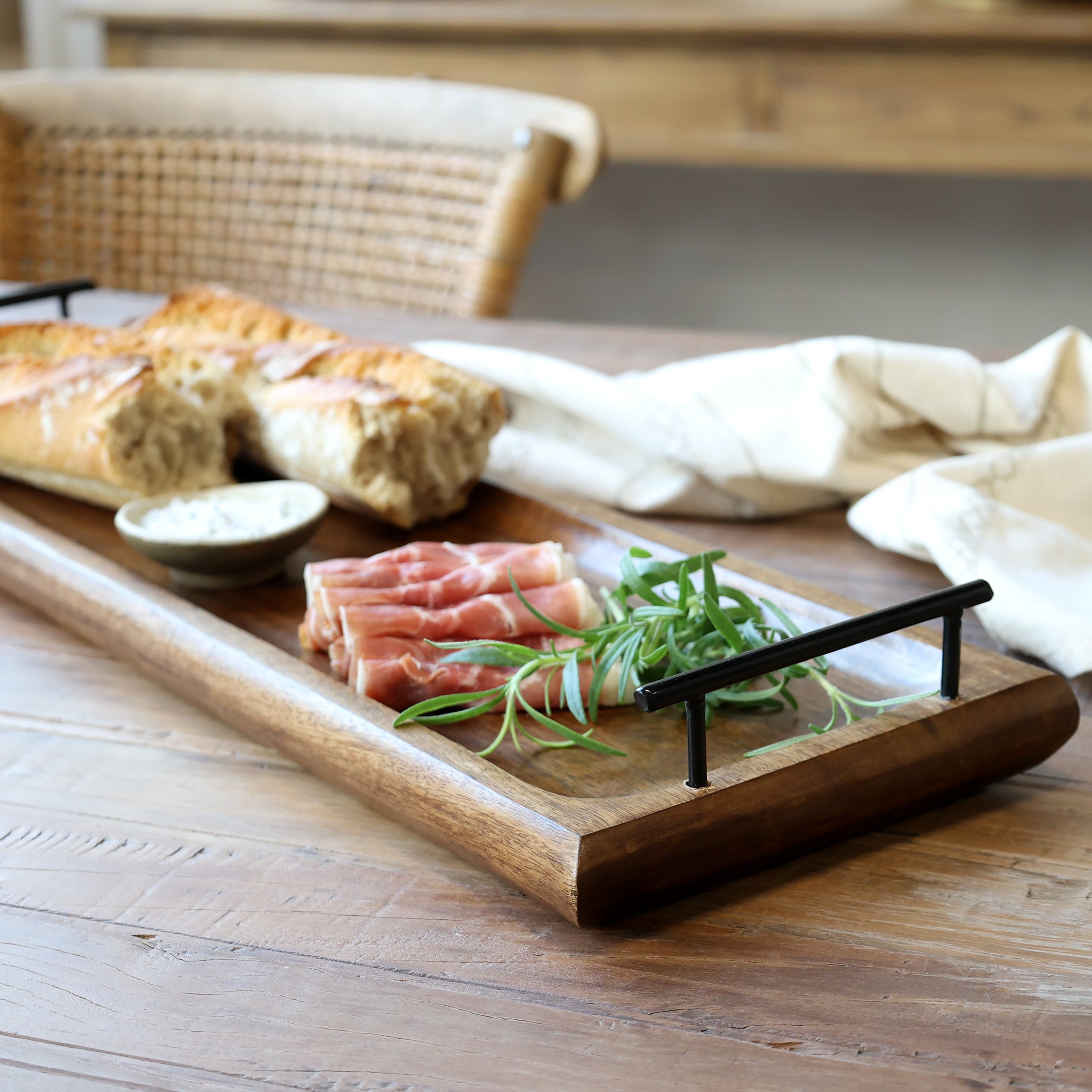 Chic Antique, Tours Fad i tr� med h�ndtag, L65 cm.