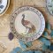 Chic Antique, Chartres Fad i mosaik med p�fugl, �26,5 cm