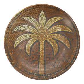 Chic Antique, Chartres Fad i mosaik med palme, �26,5 cm