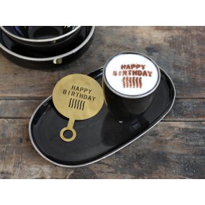 Chic Antique, Kaffestencil, Happy Birthday