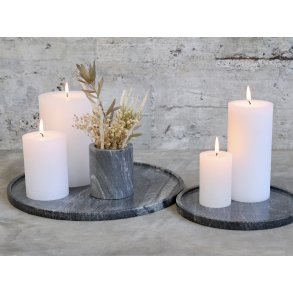 Chic Antique, Morlaix rundt fad af marmor, kul