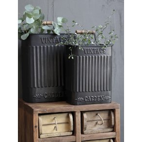 Chic Antique, Holder i jern med hndtag, antique sort