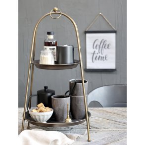 Chic Antique, Etagere med to fade, messing