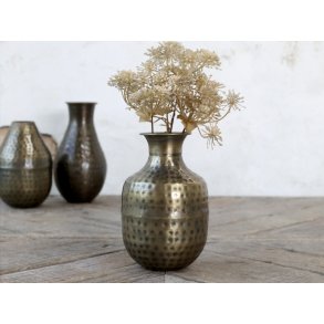 Chic Antique, Vase i antique messingfarve, H16 cm.