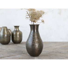 Chic Antique, Vase i antique messingfarve, H19 cm.