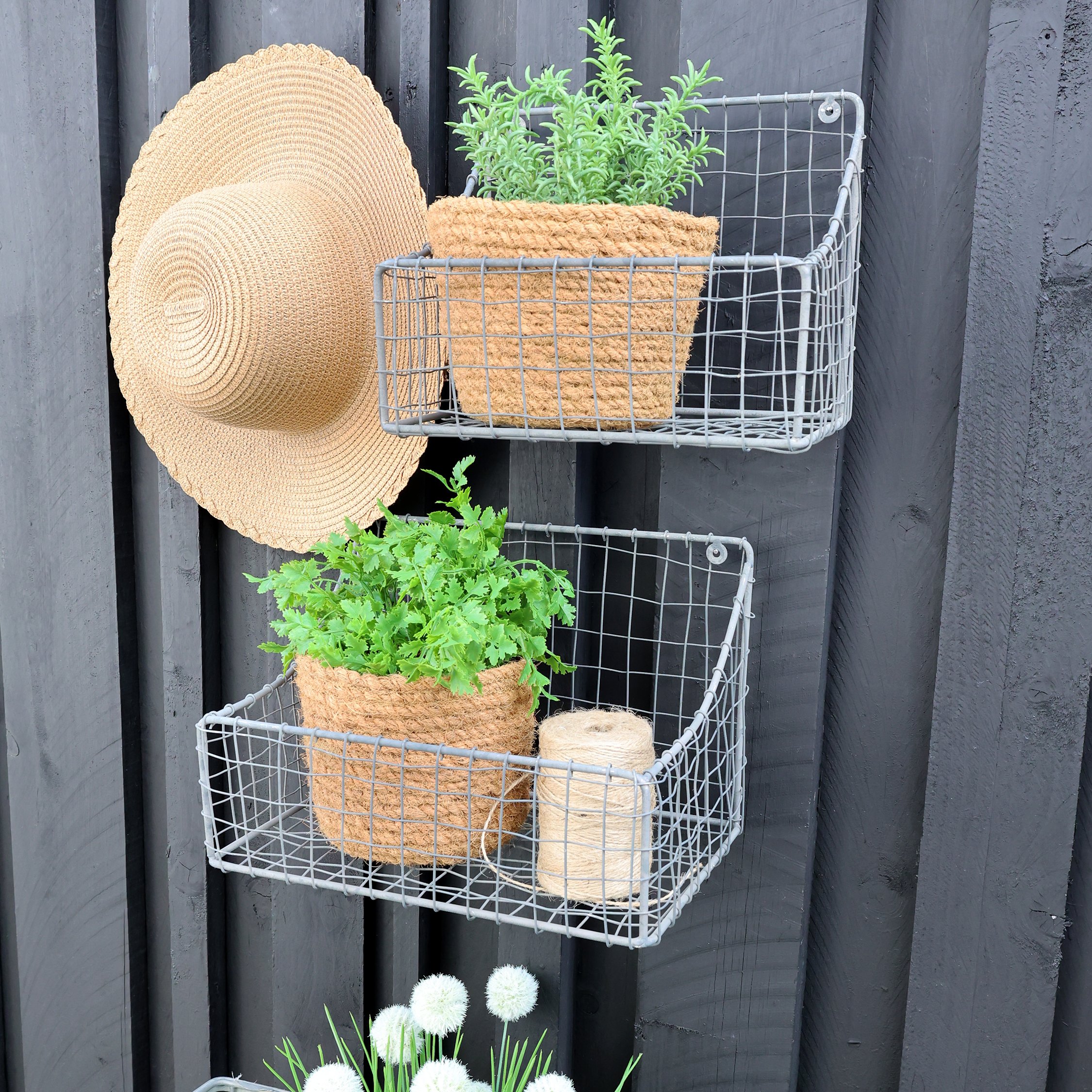 Chic Antique, Fil de fer kurv, antique zink