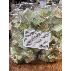 Lowin, Bl�d nougat, Pistacie, 1kg, BEDST F�R 31/3-26