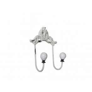 Chic Antique, Knagerkke med porcelnsknob, creme