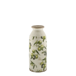 Chic Antique, Flaske med olivenmnster, H20 cm.