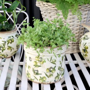 Chic Antique, Skjuler med olivenmnster, H15,5 cm.