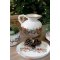 Chic Antique, Kande med julekugler og sl�jfer, H18,5 cm.