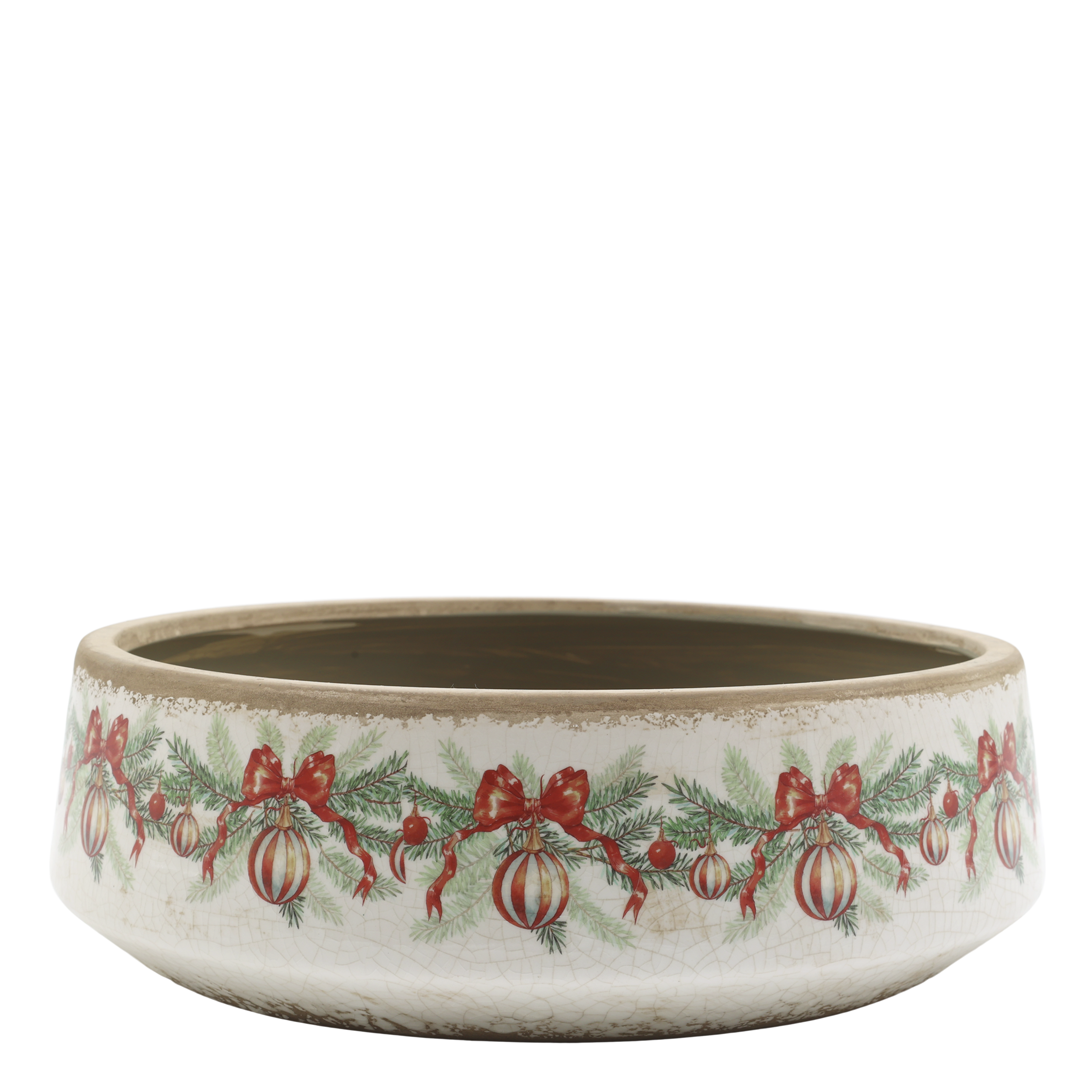 Chic Antique, Fad med julekugler og sl�jfe, �30 cm