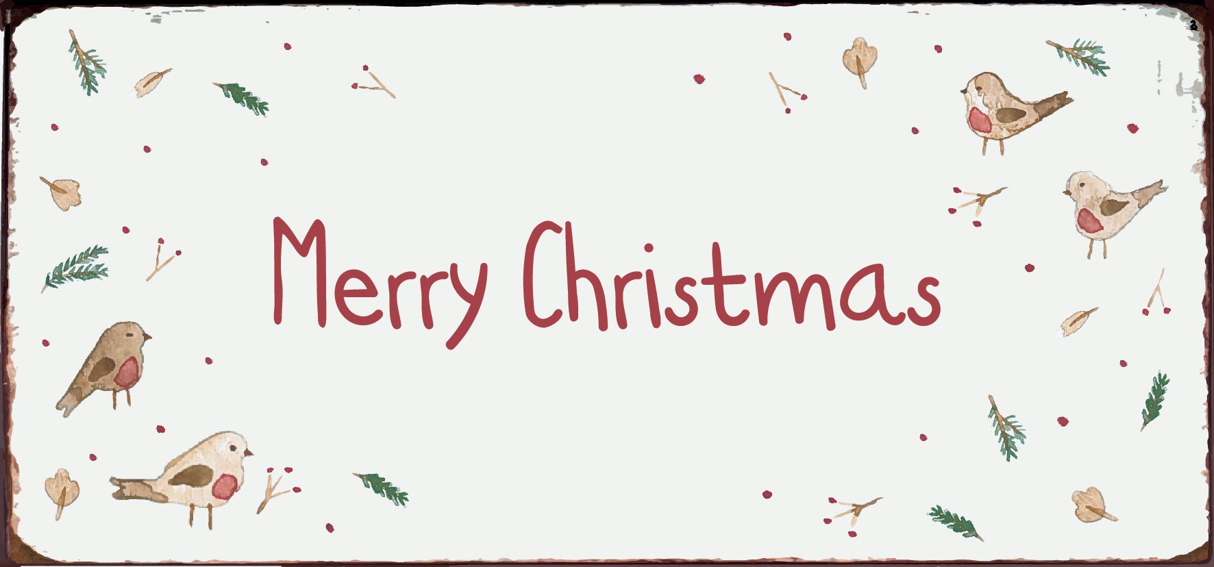 Ib Laursen, Metalskilt, Merry Christmas