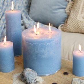 Chic Antique, Macon rustik bloklys 80 t (lav), lysebl