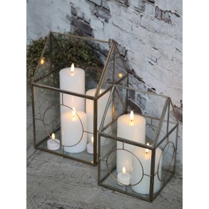 Chic Antique, Bloklys LED, hvid, 7,5 cm. i diameter - 2. sortering