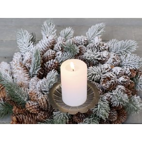 Chic Antique, Lysholder med spyd til bloklys, antique messing