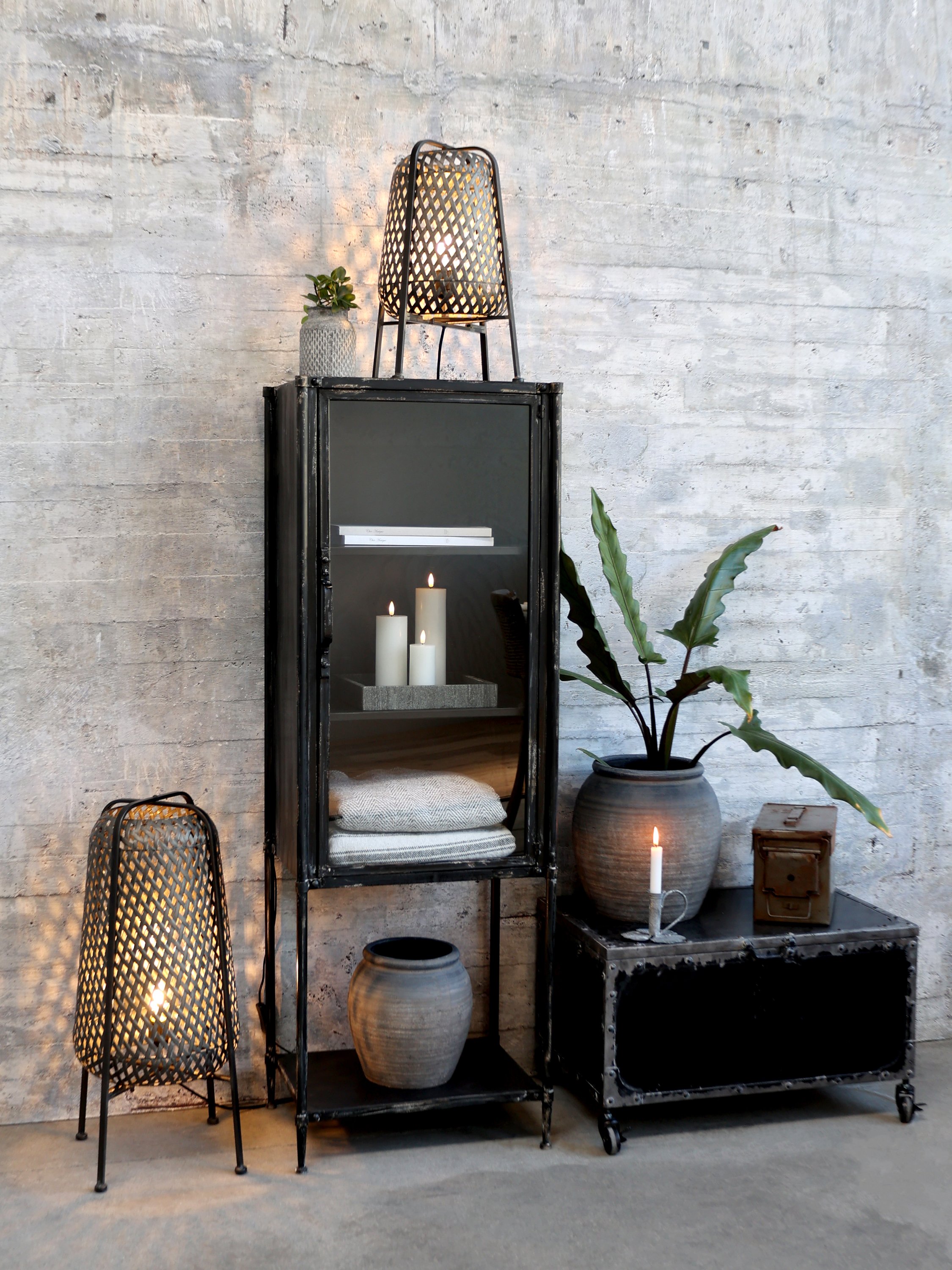Chic Antique, Lampe i fletmetal (antique kul)