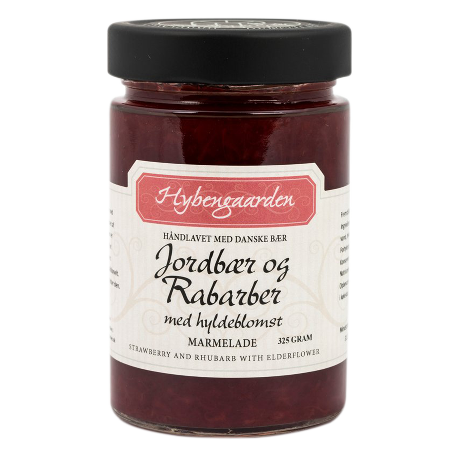 Hybengaarden, Jordbr, Rabarber, Hyldeblomstmarmelade