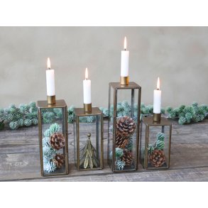 Chic Antique, Lysestage, antique messing