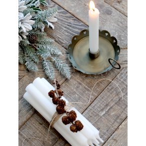 Chic Antique, Kronelys 7 t ej bundet - hvid