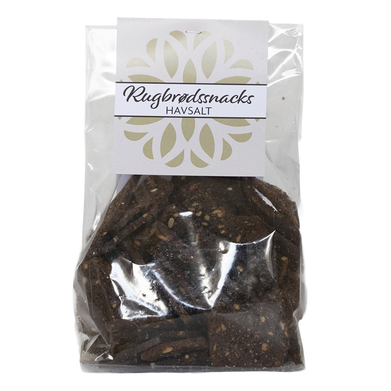 Te og kaffespecialisten, Rugbr�dssnacks med havsalt, 120 g.