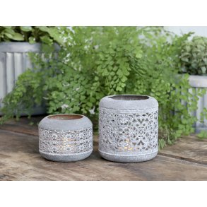 Chic Antique, Lanterne med dekor, antique zink