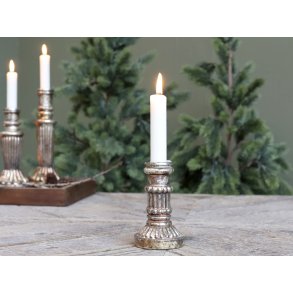 Chic Antique, Lysestage, H10,5 cm., antique kobber