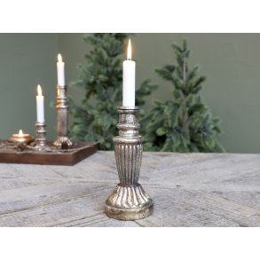 Chic Antique, Lysestage, H18 cm., antique kobber