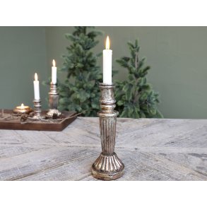 Chic Antique, Lysestage, H23 cm., antique kobber