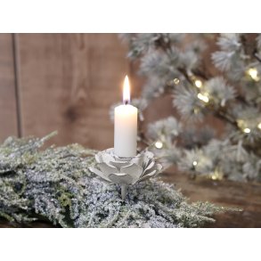 Chic Antique, Lysholder til bedelys med spyd (blomst), Antique creme