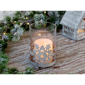 Chic Antique, Hurricane med dekor, antique zink