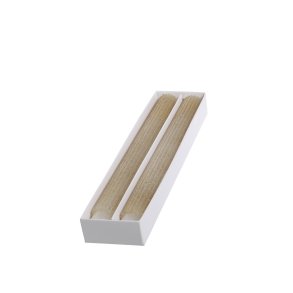 Chic Antique, Kronelys med riller og glimmer, st af 2, creme